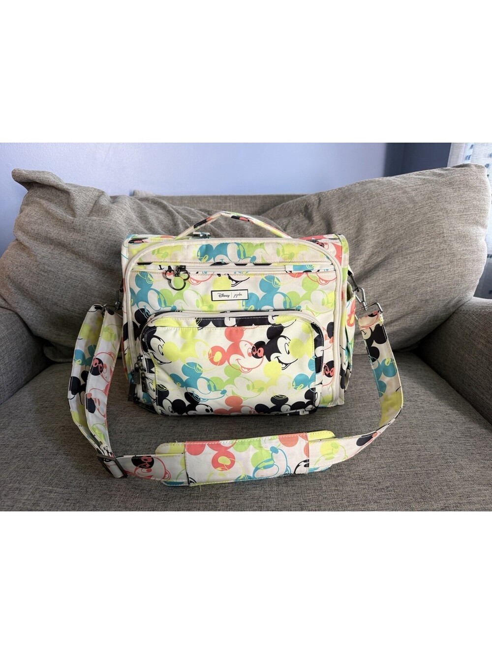JuJuBe BFF Diaper Bag Disney Pop Art Mickey Mouse Messenger Convertible Straps